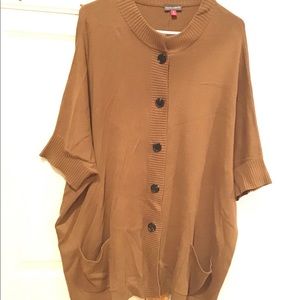 Vince Camuto Short Sleeve Cape Sweater